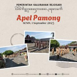 Apel Pamong Kalurahan Rejosari, Senin, 1 September 2025